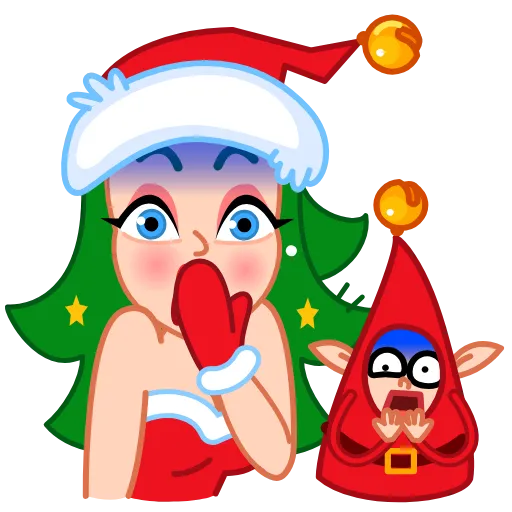 🤩 Эмодзи «Santa Girl» для Telegram