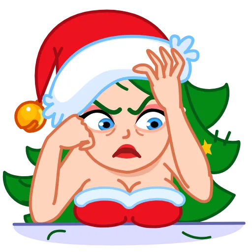 🤩 Эмодзи «Santa Girl» для Telegram