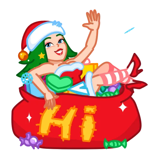 🤩 Эмодзи «Santa Girl» для Telegram