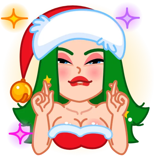 🤩 Эмодзи «Santa Girl» для Telegram