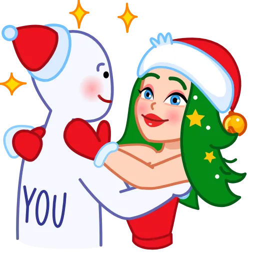 🤩 Эмодзи «Santa Girl» для Telegram