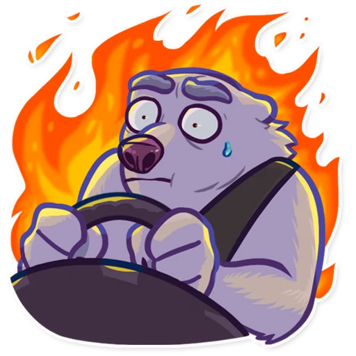 🚙 Стикер «Polar Bear» для Telegram
