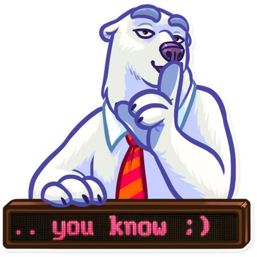 🤐 Стикер «Polar Bear» для Telegram