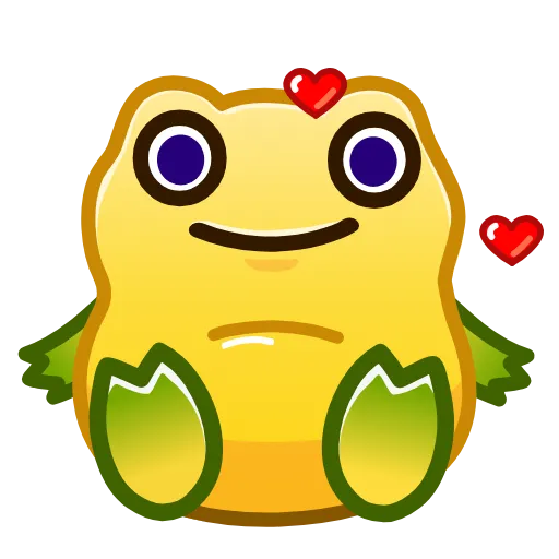 ❤ Эмодзи «Kissed Frogs» для Telegram