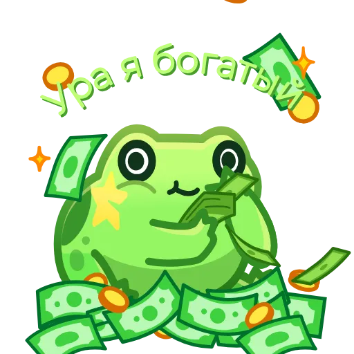 🤑 Эмодзи «Kissed Frogs» для Telegram