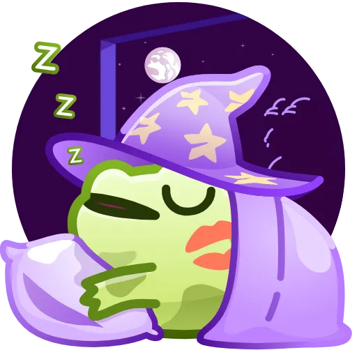 😴 Эмодзи «Kissed Frogs» для Telegram