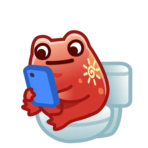 🚽 Эмодзи «Kissed Frogs» для Telegram