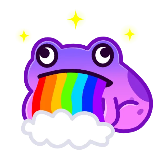 🌈 Эмодзи «Kissed Frogs» для Telegram