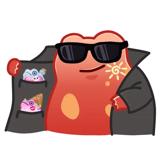 😎 Эмодзи «Kissed Frogs» для Telegram