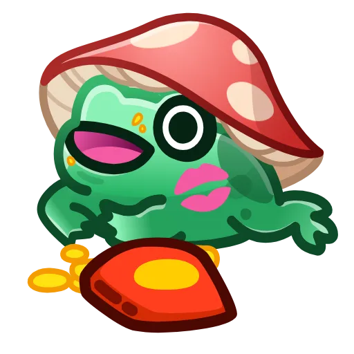 🍟 Эмодзи «Kissed Frogs» для Telegram
