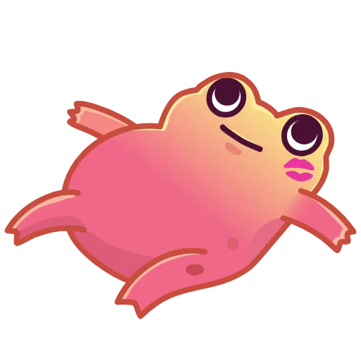 🍑 Эмодзи «Kissed Frogs» для Telegram