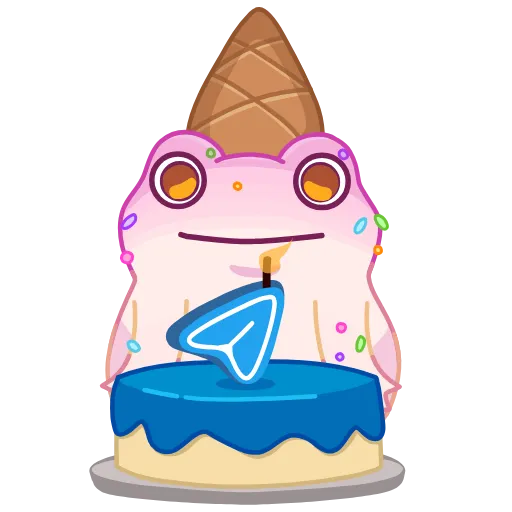 🎂 Эмодзи «Kissed Frogs» для Telegram
