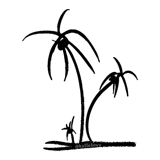 🌴 Эмодзи «Каракули» для Telegram