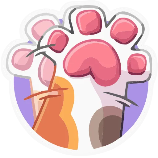 🐾 Эмодзи «Лапки царапки» для Telegram