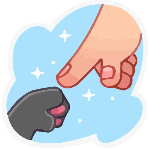 🤗 Эмодзи «Лапки царапки» для Telegram