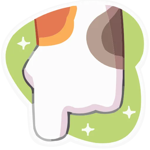 👇 Эмодзи «Лапки царапки» для Telegram