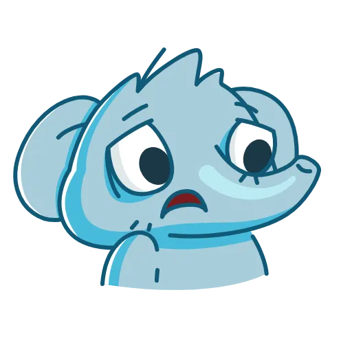 😔 Эмодзи «😬 Слоник Сёма» для Telegram