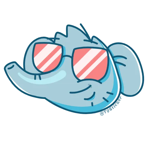 😎 Эмодзи «😬 Слоник Сёма» для Telegram