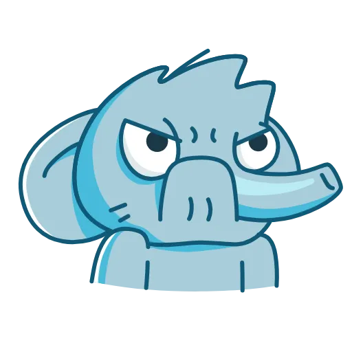 😠 Эмодзи «😬 Слоник Сёма» для Telegram