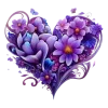 💜 Эмодзи «Цветочные Сердца» для Telegram