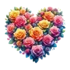 ❤️ Эмодзи «Цветочные Сердца» для Telegram