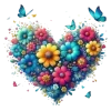 💙 Эмодзи «Цветочные Сердца» для Telegram