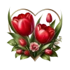 ❤️ Эмодзи «Цветочные Сердца» для Telegram