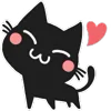 ❤️ Эмодзи «Shadow Cat - черный котик» для Telegram