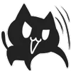 😡 Эмодзи «Shadow Cat - черный котик» для Telegram