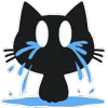😭 Эмодзи «Shadow Cat - черный котик» для Telegram