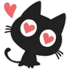 😍 Эмодзи «Shadow Cat - черный котик» для Telegram