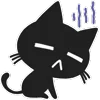 😣 Эмодзи «Shadow Cat - черный котик» для Telegram