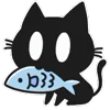 🐟 Эмодзи «Shadow Cat - черный котик» для Telegram