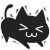 🐈‍⬛ Эмодзи «Shadow Cat - черный котик» для Telegram