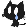 😢 Эмодзи «Shadow Cat - черный котик» для Telegram