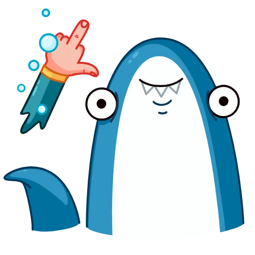 🖕 Эмодзи «Акула» для Telegram