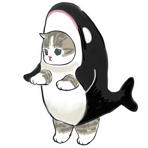 🦈 Стикер «Акула и котята» для Telegram