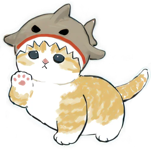 🐾 Стикер «Акула и котята» для Telegram