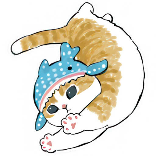 Стикерпак Акула и котята для Telegram — скачать