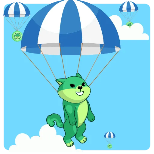 🪂 Эмодзи «Green Shiba» для Telegram