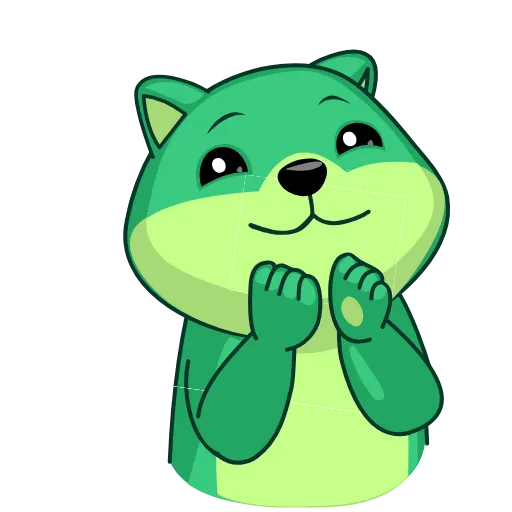 👏 Эмодзи «Green Shiba» для Telegram
