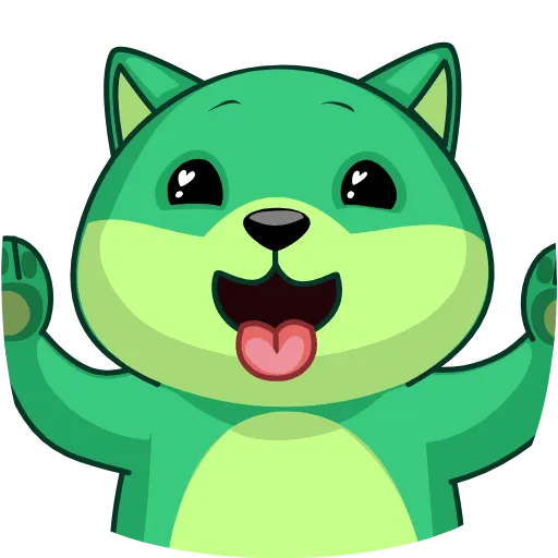 👅 Эмодзи «Green Shiba» для Telegram