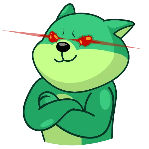 😑 Эмодзи «Green Shiba» для Telegram