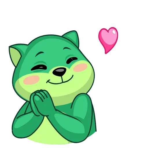 😘 Эмодзи «Green Shiba» для Telegram