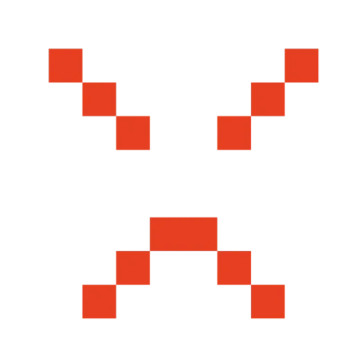 😡 Эмодзи «#emoji #pixel #static #vector» для Telegram