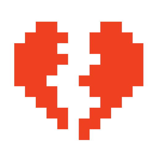💔 Эмодзи «#emoji #pixel #static #vector» для Telegram