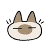 😑 Эмодзи «Siamese Cat Lil» для Telegram
