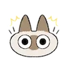 😨 Эмодзи «Siamese Cat Lil» для Telegram