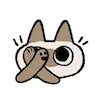 👎 Эмодзи «Siamese Cat Lil» для Telegram