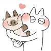 💕 Эмодзи «Siamese Cat Live» для Telegram
